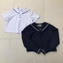 O268 (中古) 兵庫県 朝日中学校 セーラー服 4点セット /M/L/W69/セーラー/スカート/夏服/冬服/半袖/中学校/高校/制服/女子学生/学生服_画像2