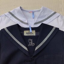 O268 (中古) 兵庫県 朝日中学校 セーラー服 4点セット /M/L/W69/セーラー/スカート/夏服/冬服/半袖/中学校/高校/制服/女子学生/学生服_画像4