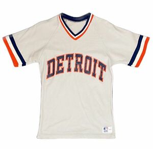 MLB 米国製 MADE IN USA 80's Sand・Knit デトロイトタイガース Detroit Tigers ユニフォーム サイズS [l-0449]