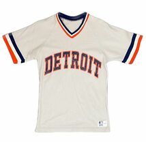 MLB 米国製 MADE IN USA 80's Sand・Knit デトロイトタイガース Detroit Tigers ユニフォーム サイズS [l-0449]_画像1