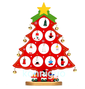 ミニクリスマスツリー クリスマス 木質 クリスマスツリー 小型デスクトップ DIYミニクリスマスツリー シーンウインドウ置物 CM178