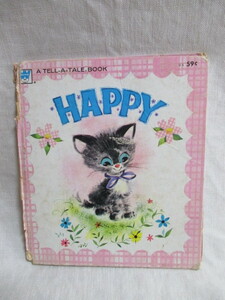 即決★USA　ヴィンテージ　HAPPY　子猫☆WHITMAN Book ホイットマンブック　洋書・絵本