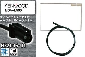 フィルムアンテナ ケーブル セット 地デジ ケンウッド KENWOOD 用 MDV-L500 対応 ワンセグ フルセグ HF201S-01