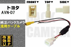 トヨタ純正 NHDT-W59G 対応 イクリプス ECLIPSE AVN-D7 社外ナビ 市販ナビ RCA 接続 変換 リアカメラ ハーネス 配線 コード ケーブル