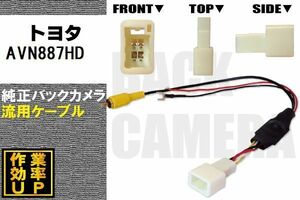 トヨタ純正 NHDT-W59G 対応 イクリプス ECLIPSE AVN887HD 社外ナビ 市販ナビ RCA 接続 変換 リアカメラ ハーネス 配線 コード ケーブル