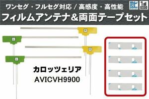 フィルムアンテナ 地デジ ナビ カロッツェリア 用 両面テープ 3M 強力 4枚 AVICVH9900 左右 載せ替え 車 高感度 受信 アンテナフィルム