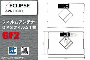 地デジ イクリプス ECLIPSE 用 GPS一体型フィルムアンテナ AVN2205D 対応 ワンセグ フルセグ 高感度 受信 高感度 受信