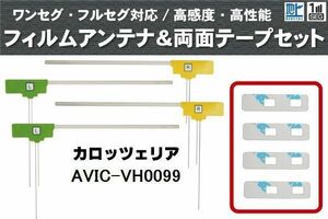 フィルムアンテナ 地デジ ナビ カロッツェリア 用 両面テープ 3M 強力 4枚 AVIC-VH0099 左右 載せ替え 車 高感度 受信 アンテナフィルム