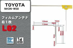 地デジ トヨタ TOYOTA 用 フィルムアンテナ NH3N-W58 対応 ワンセグ フルセグ 高感度 受信 高感度 受信 汎用 補修用