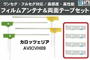 フィルムアンテナ 地デジ ナビ カロッツェリア 用 両面テープ 3M 強力 4枚 AVICVH09 4枚 左右 載せ替え 車 高感度 受信 アンテナフィルム