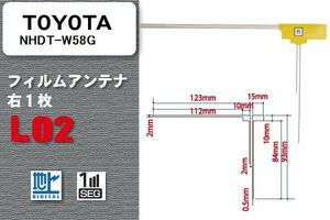 地デジ トヨタ TOYOTA 用 フィルムアンテナ NHDT-W58G 対応 ワンセグ フルセグ 高感度 受信 高感度 受信 汎用 補修用