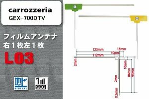 地デジ カロッツェリア carrozzeria 用 フィルムアンテナ GEX-700DTV 対応 ワンセグ フルセグ 高感度 受信 高感度 受信