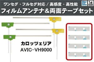 フィルムアンテナ 地デジ ナビ カロッツェリア 用 両面テープ 3M 強力 4枚 AVIC-VH9000 左右 載せ替え 車 高感度 受信 アンテナフィルム