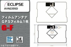 GPS一体型フィルムアンテナ 1枚 高感度 ワンセグ フルセグ 地デジ イクリプス ECLIPSE 用 AVN2205D