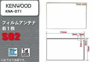 地デジ ケンウッド KENWOOD 用 フィルムアンテナ KNA-DT1 対応 ワンセグ フルセグ 高感度 受信 高感度 受信