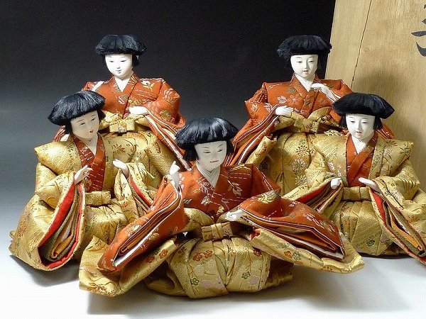 ▲14HD29*R▲Kumakura Seisho made Hina dolls, five musicians, Hina dolls, festival, Hinamatsuri, with box, season, Annual Events, Doll's Festival, Hina Dolls