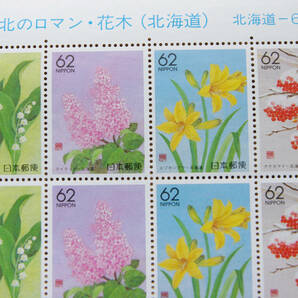 額面80％スタート 未使用 記念切手 北のロマン・花木 (北海道) 北海道-6 62円x20面 NIPPON 日本郵便 。の画像2