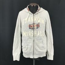 イタリア製★フランクリンマーシャル★ジップアップパーカー【Mens size -M/グレー/gray】FRANKLIN & MARSHALL/Jackets/Jumpers◆BG923_画像1