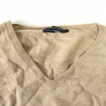 RALPH LAUREN★ウール/Vネック/長袖セーター【women’s size -S～M程度/ベージュ/beige】インパクト21正規代理店タグ/Tops/Shirts◆BG956-B_画像3