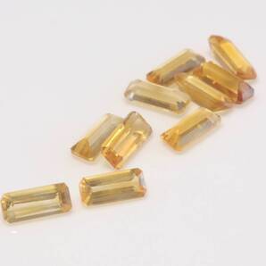 綺麗なシトリン 3x7mmオクタゴンのロット 10ケで4.09ct