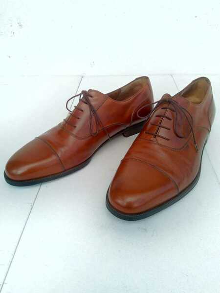 サルバトーレフェラガモ　Salvatore Ferragamo　レザーシューズ　革靴　紳士靴 　ストレートチップ　ブラウン　8・EE　イタリア製　美品
