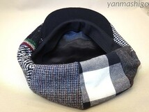 極美品 レア 8/4パッチワーク ブラック ウールキャスケット [L] NEW YORK HAT ニューヨークハット BIG APPLE ビッグアップル MADE IN USA_画像10