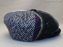 極美品 レア 8/4パッチワーク ブラック ウールキャスケット [L] NEW YORK HAT ニューヨークハット BIG APPLE ビッグアップル MADE IN USA_画像4