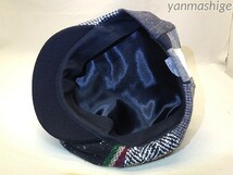 極美品 レア 8/4パッチワーク ブラック ウールキャスケット [L] NEW YORK HAT ニューヨークハット BIG APPLE ビッグアップル MADE IN USA_画像7