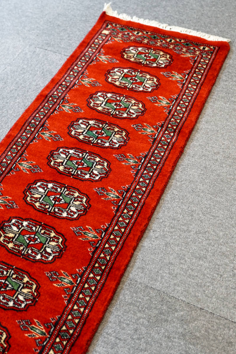 廊下敷きパキスタン手織り絨毯 ランナー size 189×65cm｜PayPayフリマ