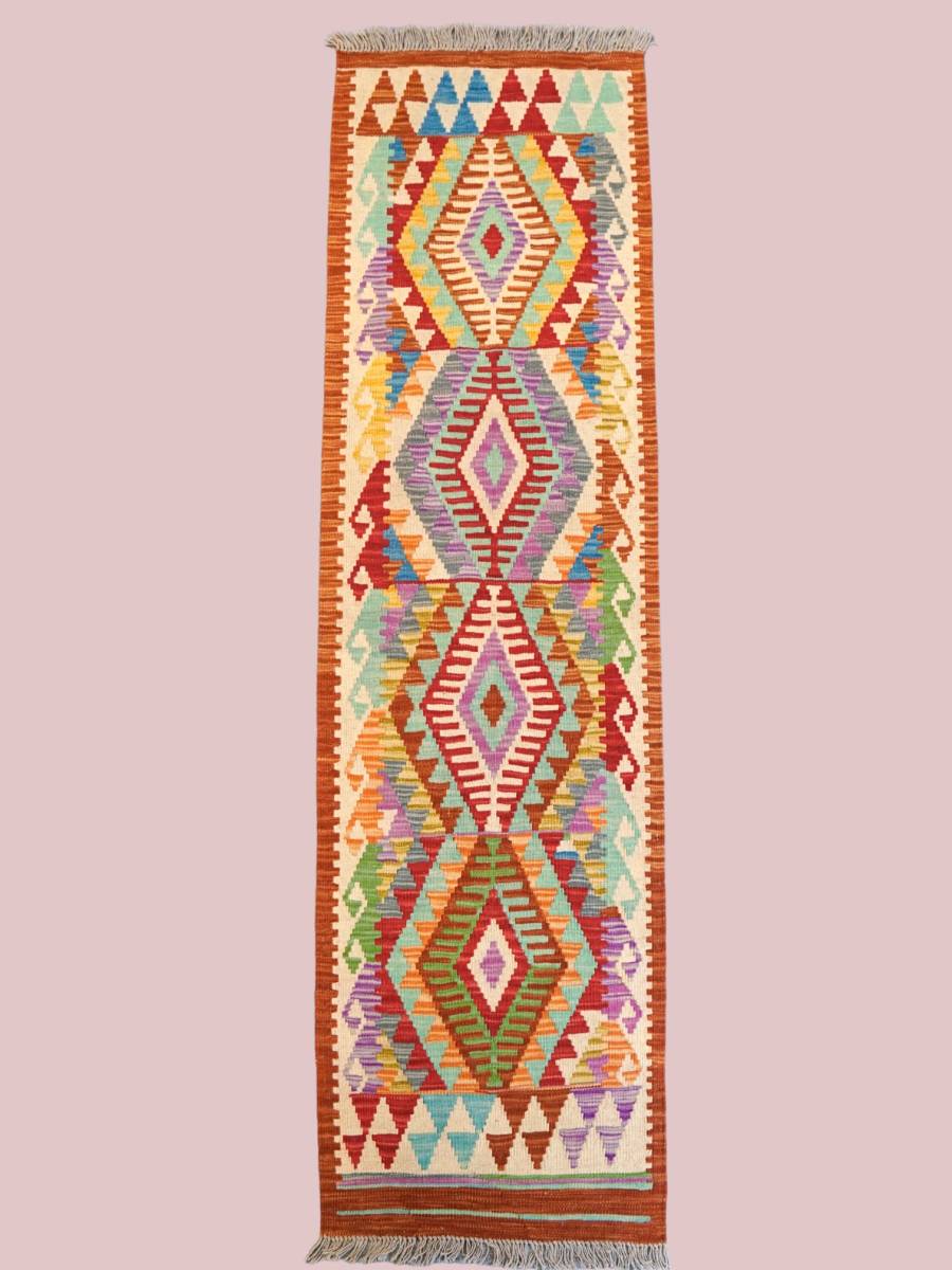 廊下敷きパキスタン手織り絨毯 Size 290×75cm ランナー｜PayPayフリマ
