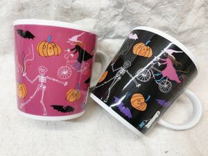 2005年 スターバックス ハロウィン マグカップ 2個セット 魔女など イラスト Starbucks マグ HELLOWEEN