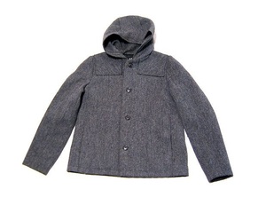  France made APC A.P.C. herringbone pattern with a hood . jacket blouson short coat 