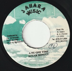 JA盤7”EP★Sugar Minott★A Nu One Time★hard drugs riddim★ROOTS★2006年 Jahara Music★超音波洗浄済★試聴可能