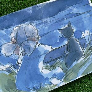 ジブリ　魔女の宅急便　宮崎駿　レイアウト　切抜き　イラスト　ポストカード　ポスター　セル画　STUDIO GHIBLI J