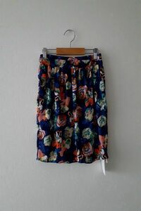 新品■EGOIST エゴイスト◆ネイビー 花柄 サラサラ ミニ スカート サイズ1