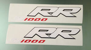 送料無料 BMW S1000RR logo Decal Sticker バイク ステッカー シール デカール 170mm x 37mm 2枚セット ホワイト