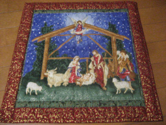 ★手工挂毯圣诞节, 平安夜, 耶稣诞生场景, 玛丽, 天使, 手工制品, 内部的, 杂货, 控制板, 挂毯