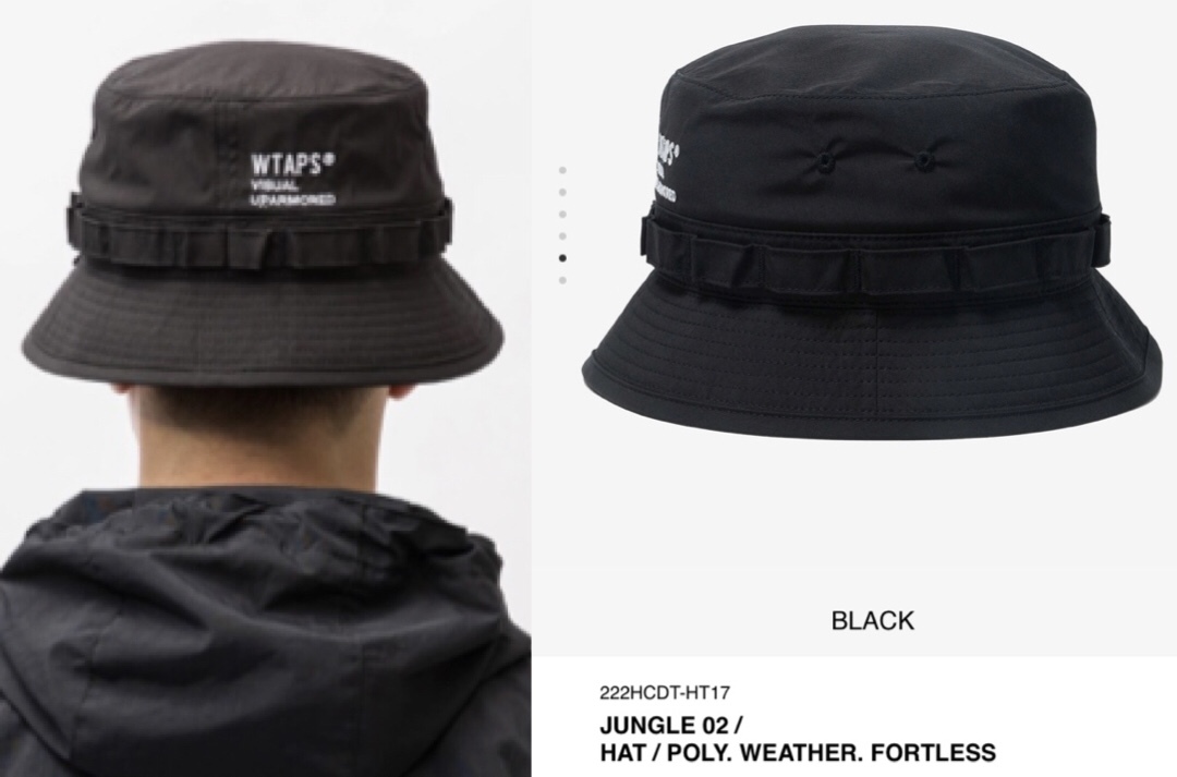 22AW WTAPS JUNGLE 02 HAT POLY BLACK XL