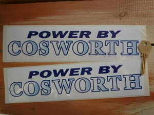 送料無料 Cosworth Power By Oblong Sticker コスワース ステッカー シール デカール 2枚セット 255mm x 65mm