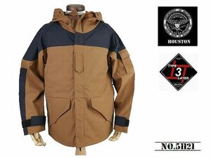 【送料無料 32%OFF】HOUSTON ECWCS PARKA エクワックス パーカー CUSTOMモデル 　 NO.51121 COYOTE(濃キャメル系) _XLサイズ