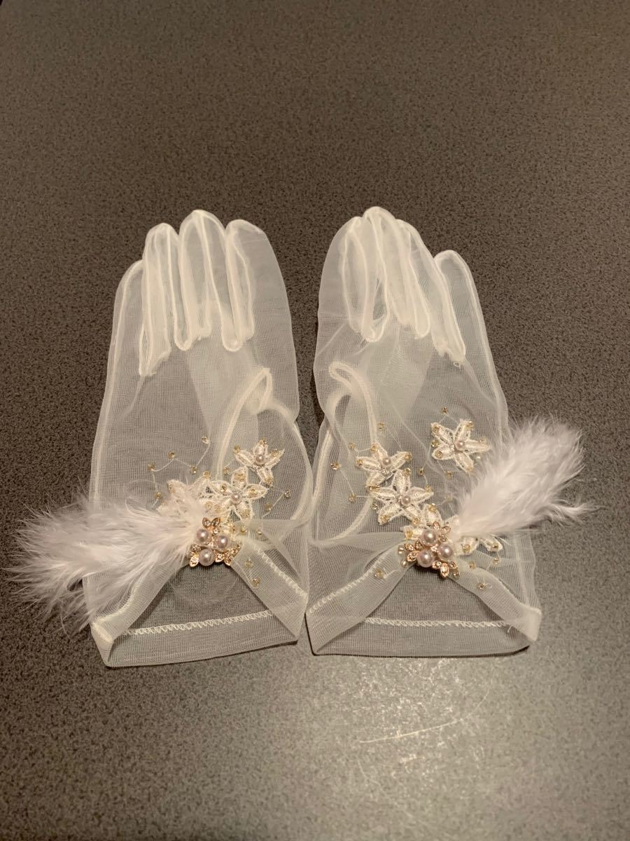 YNS WEDDING ウェディングドレス パニエ グローブ3点セット レディース
