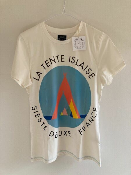 【新品】LA TENTE ISLAISE 綿100% アウトドア　Tシャツ キャンプ プリントTシャツ 半袖Tシャツ トップス