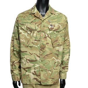 イギリス軍放出品 コンバットジャケット MTP迷彩 BDU ボタン留め [ 180/96 / 破損あり ] 軍払い下げ品