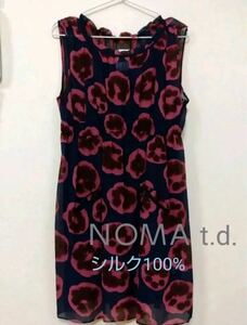 ノーマティーディー　noma.t.d シルク100% 花柄ワンピース　ワンピース