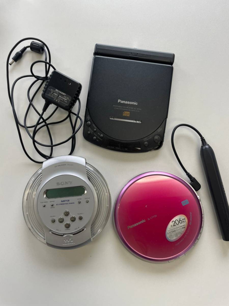 良品】 Panasonic MP3対応ポータブルCDプレーヤー SL-CT720シルバー