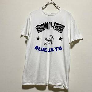 アメリカ古着　半袖Tシャツ　カレッジTシャツ　BLUE JAYS 野球チーム　両面プリント　コットン　【F115】