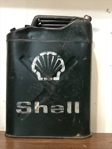 古いジェリ缶 ガソリン缶 携行缶 SHELL シェル