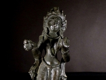 【 恵 #0088 】 細密彫刻 チベット仏 女神像 検：仏像/神像/古玩/置物/チベット仏教_画像6