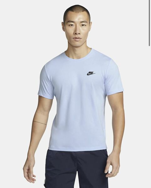 ☆新品 国内正規品 NIKE AS M NSW CLUB TEE AR4999-548 Lサイズ LIGHT MARINE/BLACK ナイキ クラブ ライトマリン 半袖Tシャツ 水色