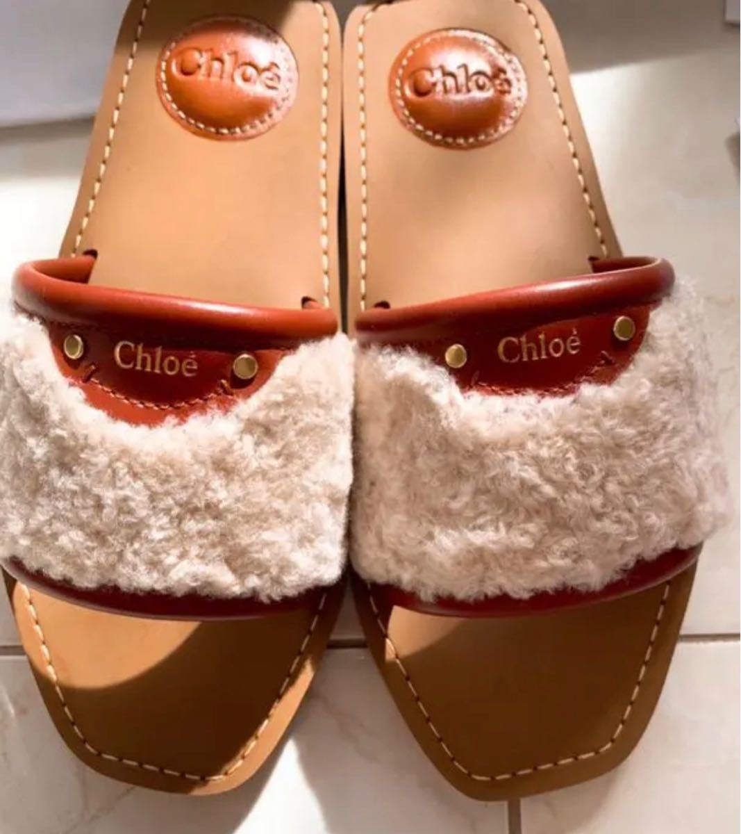 Chloe クロエ サンダル Woody レース ウェッジサンダル レディース